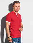 Moška majica polo S1381-V2, rdeča