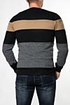 Moški pulover JH-3235, ćrn-rjav