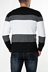 Moški pulover JH-3234, črn-bel