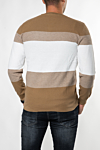 Moški pulover JH-3234, rjav-bel