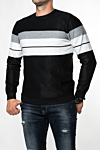 Moški pulover JH-3231, črn-siv