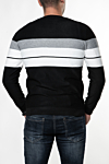 Moški pulover JH-3231, črn-siv