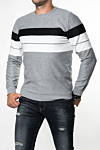 Moški pulover JH-3231, siv-črn