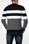 Moški pulover JH-3232, črn-bel