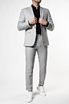 Moška obleka FSX212K4 hlače-suknjič, siva