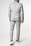 Moška obleka FSX212K4 hlače-suknjič, siva